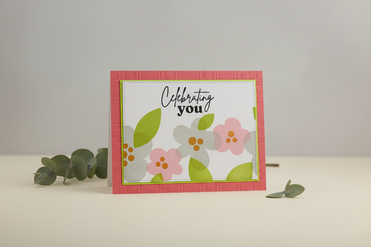 Celebrating You Card Mockup - Accurate Colors