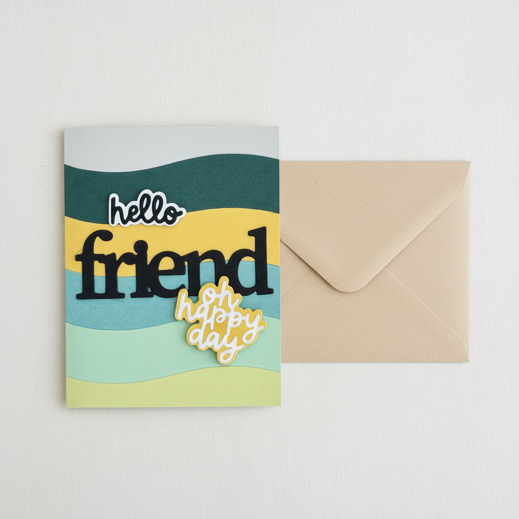 Hello Friend Card Mockup