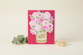 Handmade Bouquet of Spring Flowers card mockup