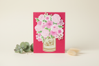 Handmade Bouquet of Spring Flowers card mockup