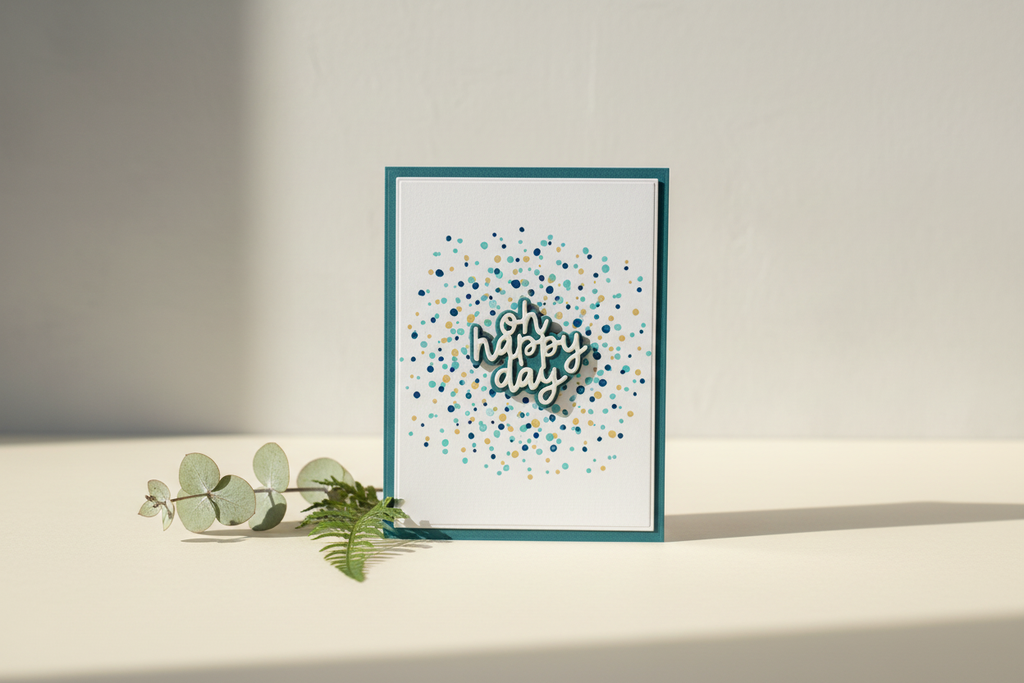 Handmade Oh Happy Day card mockup