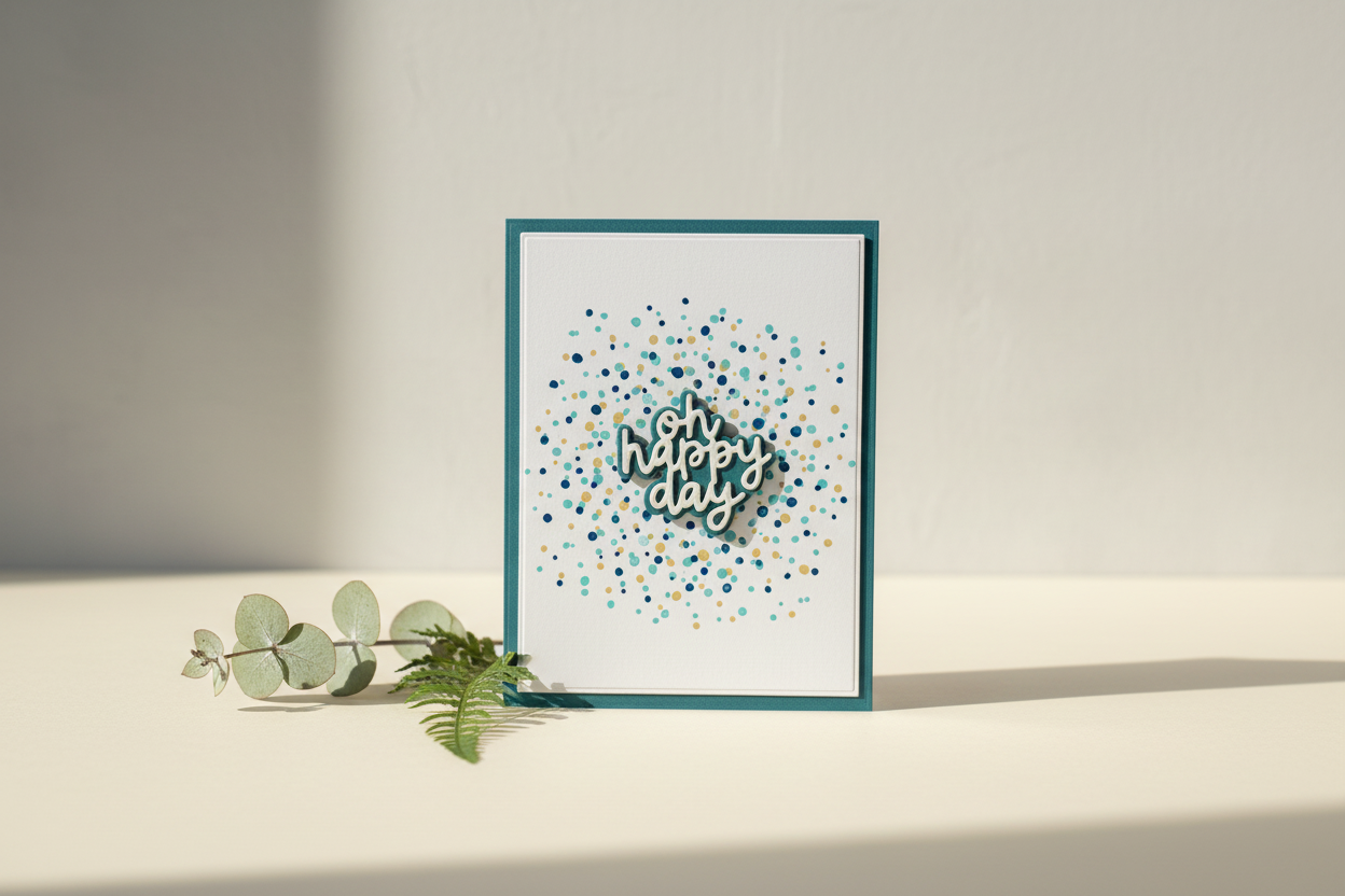 Handmade Oh Happy Day card mockup