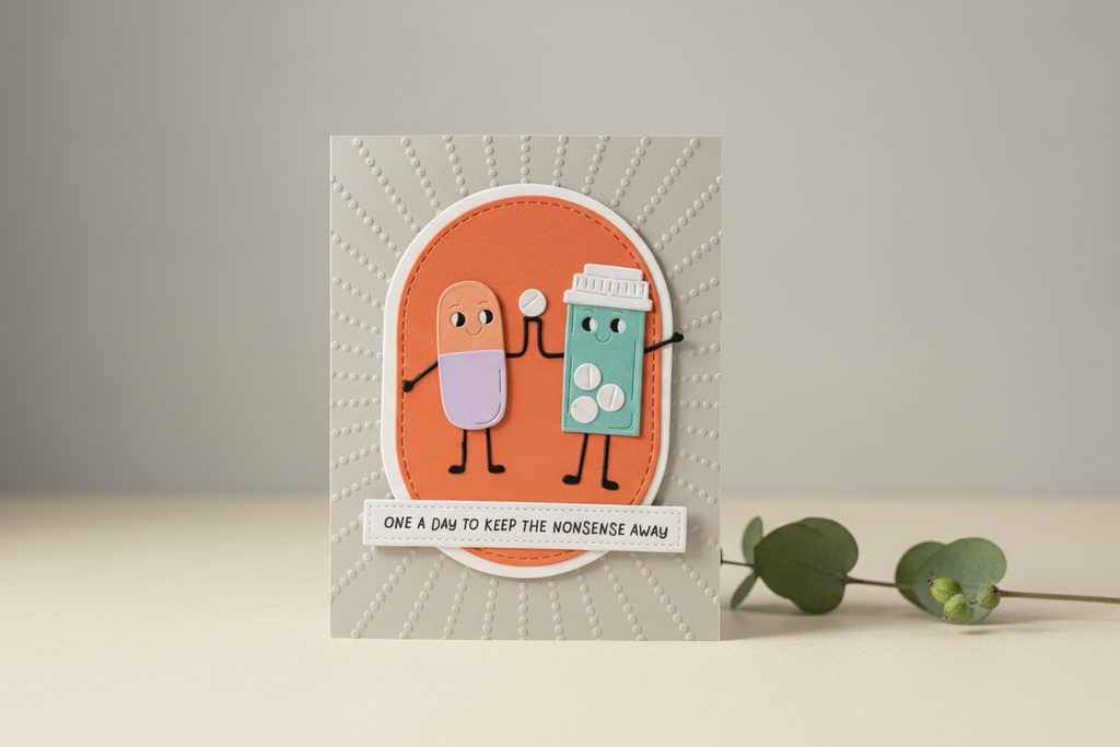 Handmade sarcastic funny card mockup