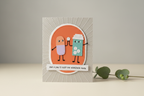 Handmade sarcastic funny card mockup
