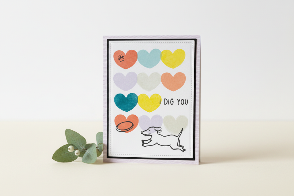 Handmade I Dig You dog friendship card mockup