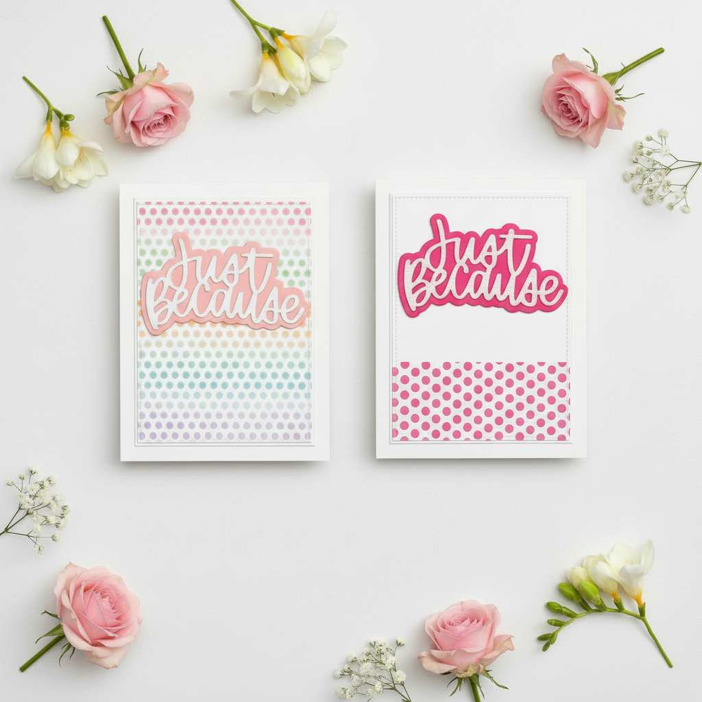 Just Because Cards Mockup - No Envelopes