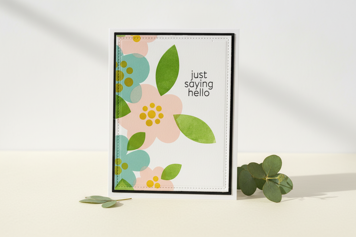 Just Saying Hello Card Mockup - New Version