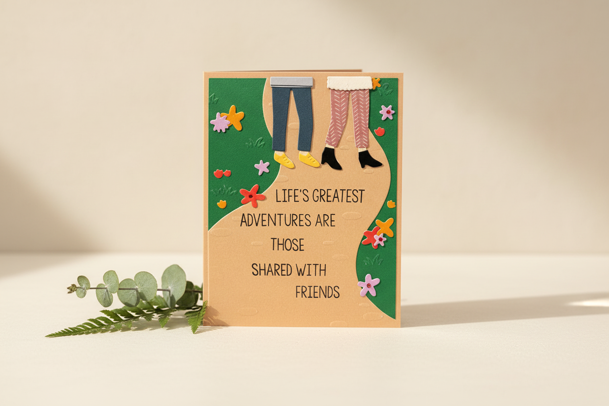 Life's Greatest Adventures Card Mockup - Light Background