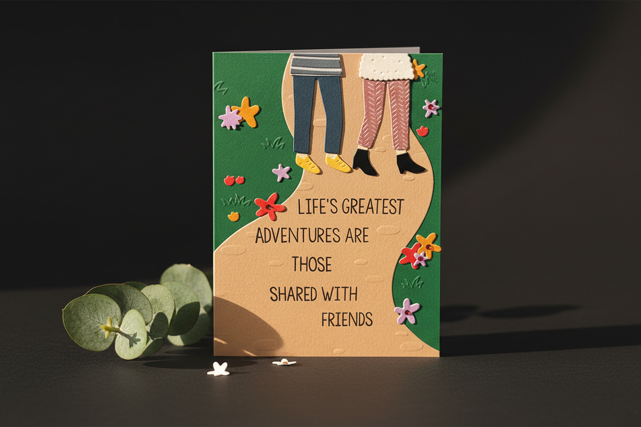 Life's Greatest Adventures Card Mockup - Standing