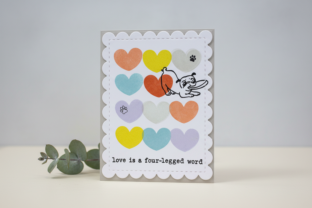 Love is a Four-legged Word Card Mockup