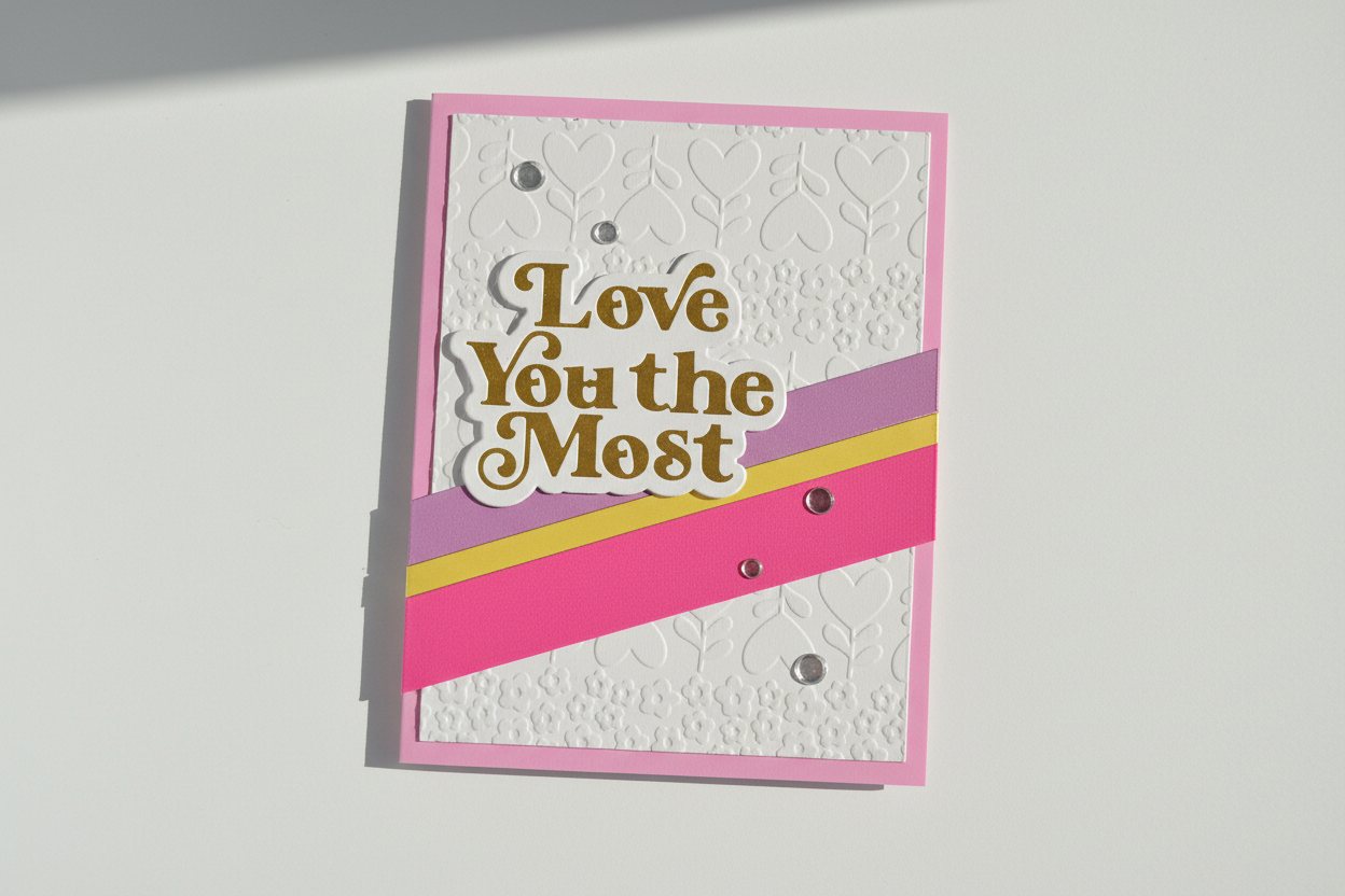 Love You The Most Card Mockup