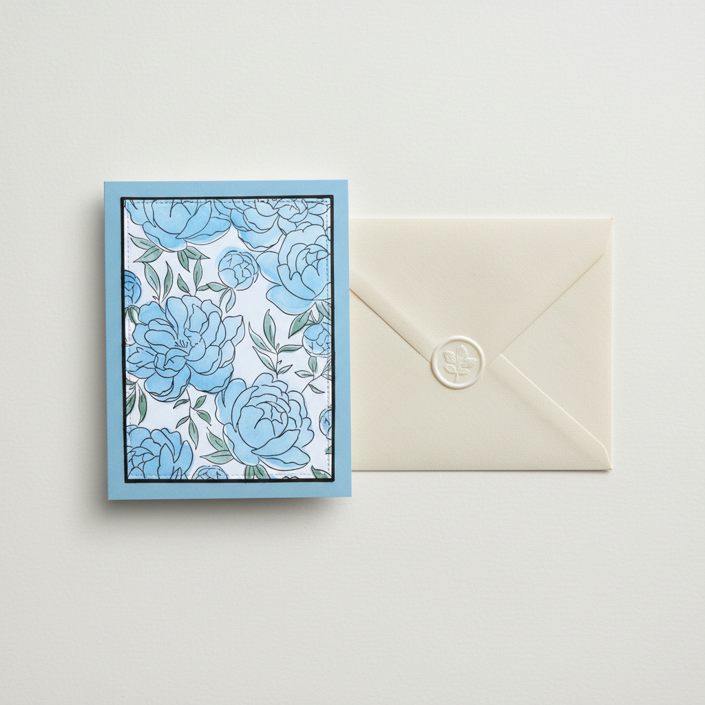 Peony Florals Card Mockup