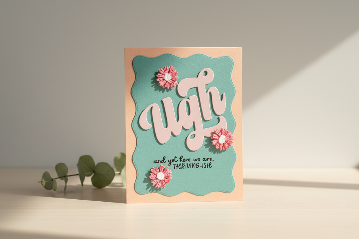 UGH, Adulting Card Mockup - Brighter