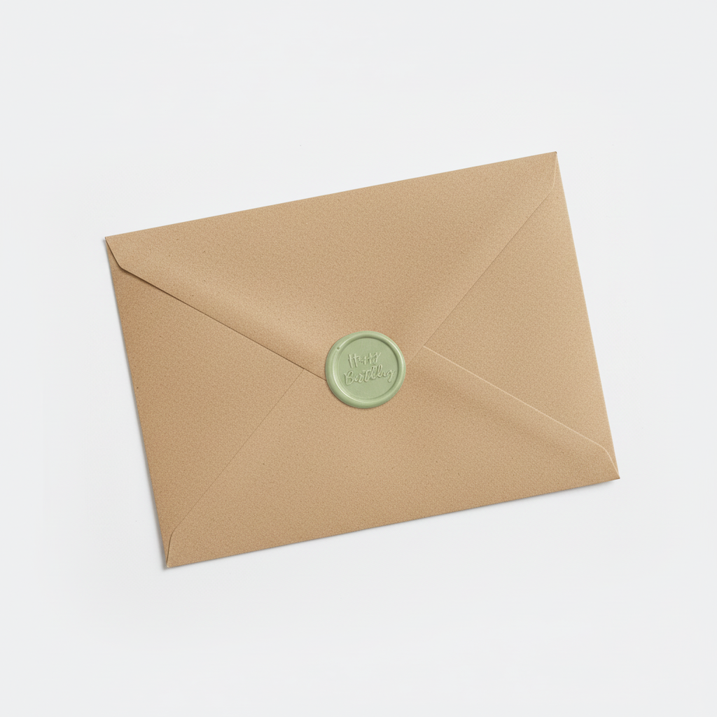 Wax Seal Envelope Mockup